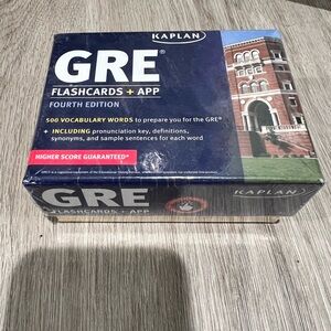 Kaplan GRE Flashcards with App - Yellow and Blue